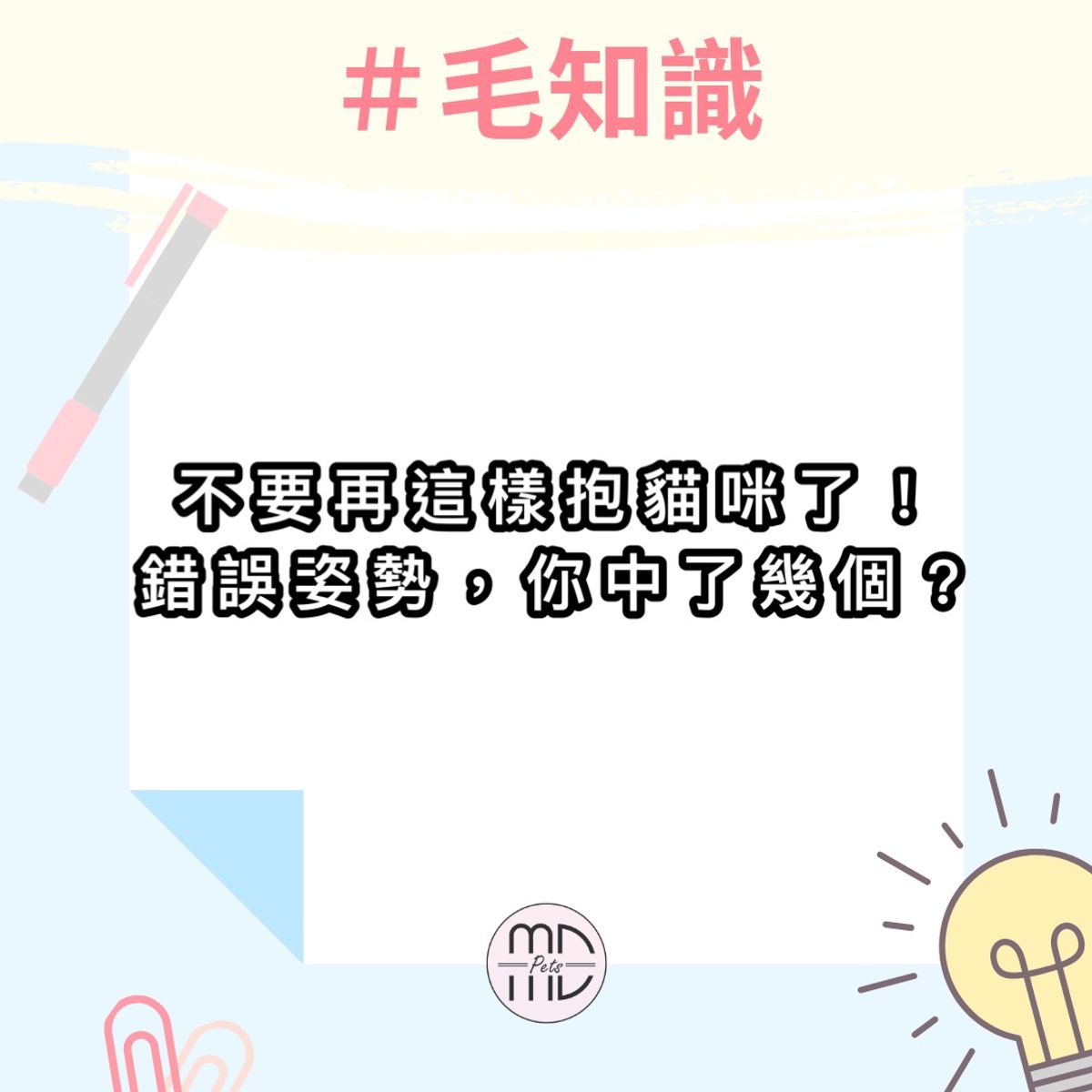 #毛知識|不要再這樣抱貓咪了!錯誤姿勢,你中了幾個?