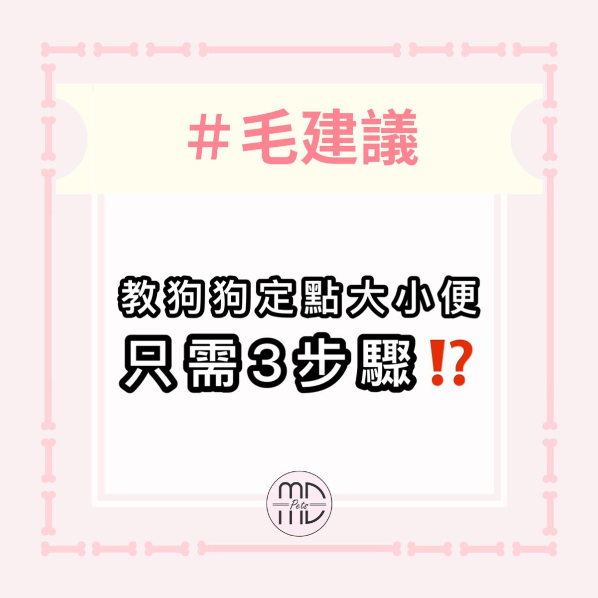 #毛建議|教狗狗定點大小便,只需3步驟⁉️