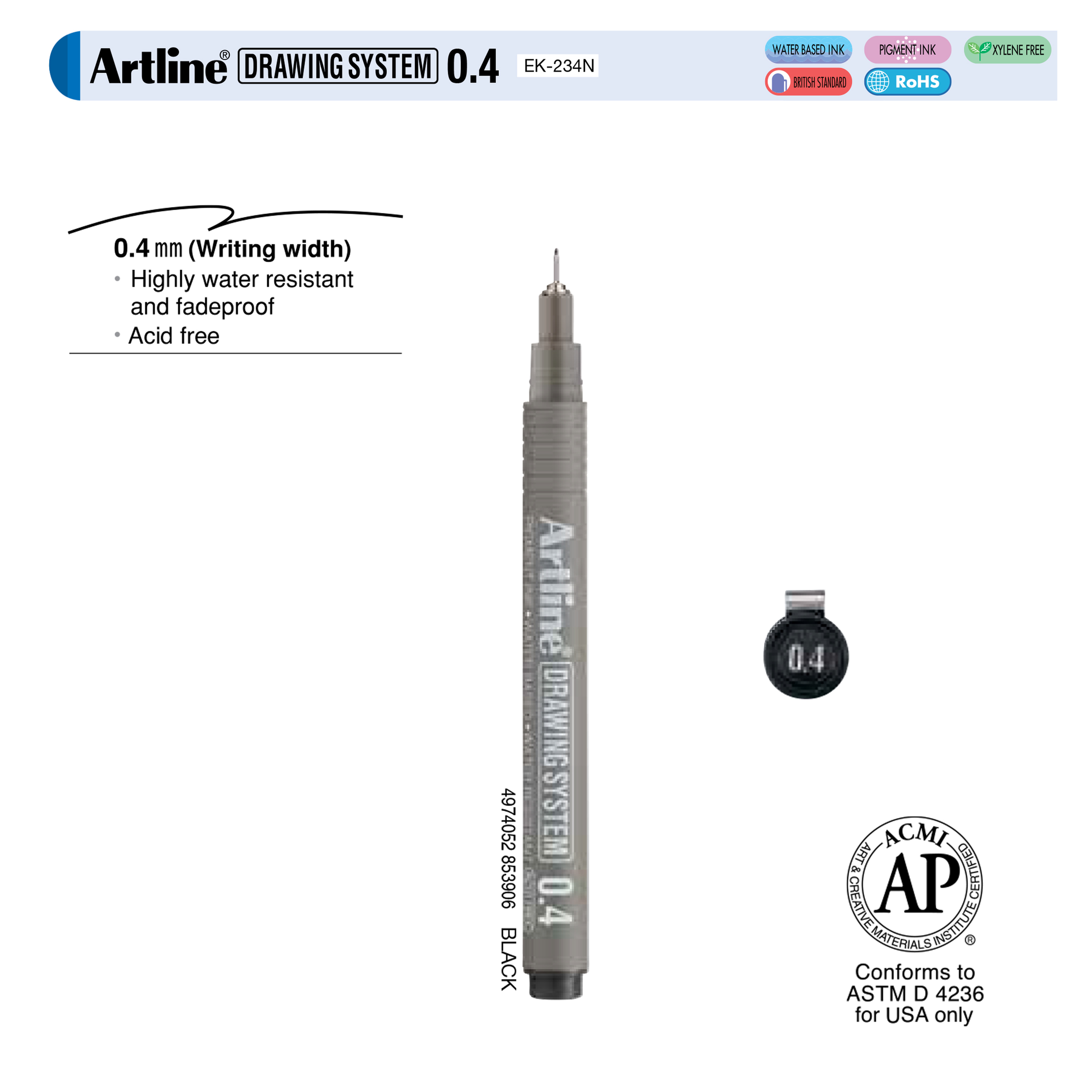 Buy ARTLINE DRAWING SYSTEM PEN ASSORTED SET OF 6 Online at Best Prices in  India - JioMart.