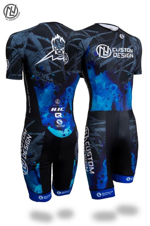 2022 SS Inline speed suits- blue splash ink