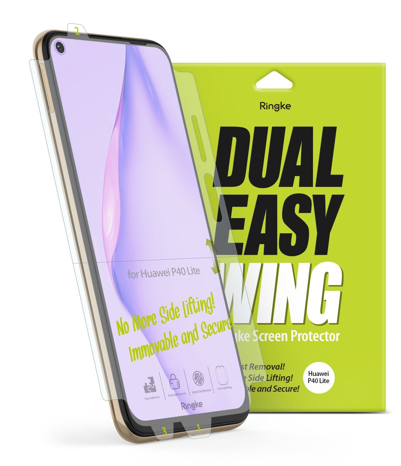 Ringke Huawei P40 Lite Nova 7i [Dual Easy Film Wing Full Cover