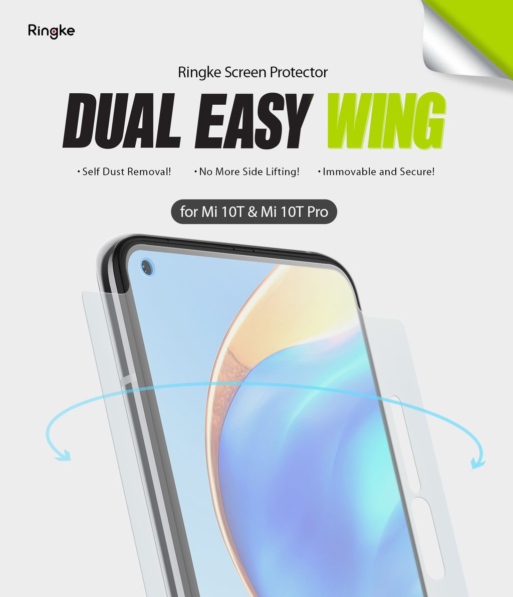 Ringke Dual Easy Wing Film Xiaomi Mi 10T | Mi 10T Pro Screen Protector [2  Pcs Pack] – Ringke Malaysia