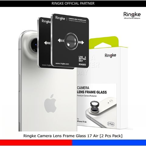 Ringke Camera Lens Frame Glass 17 Air [2 Pcs Pack]