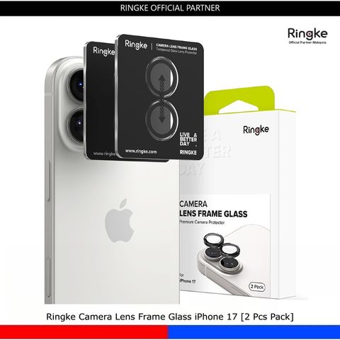 Ringke Camera Lens Frame Glass iPhone 17 [2 Pcs Pack]