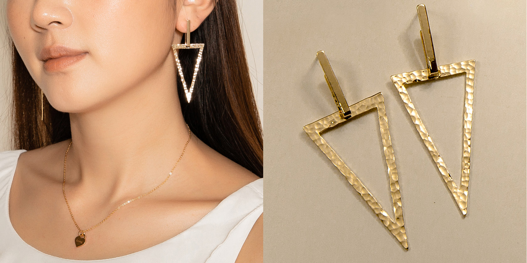 Triangle Drop Earrings