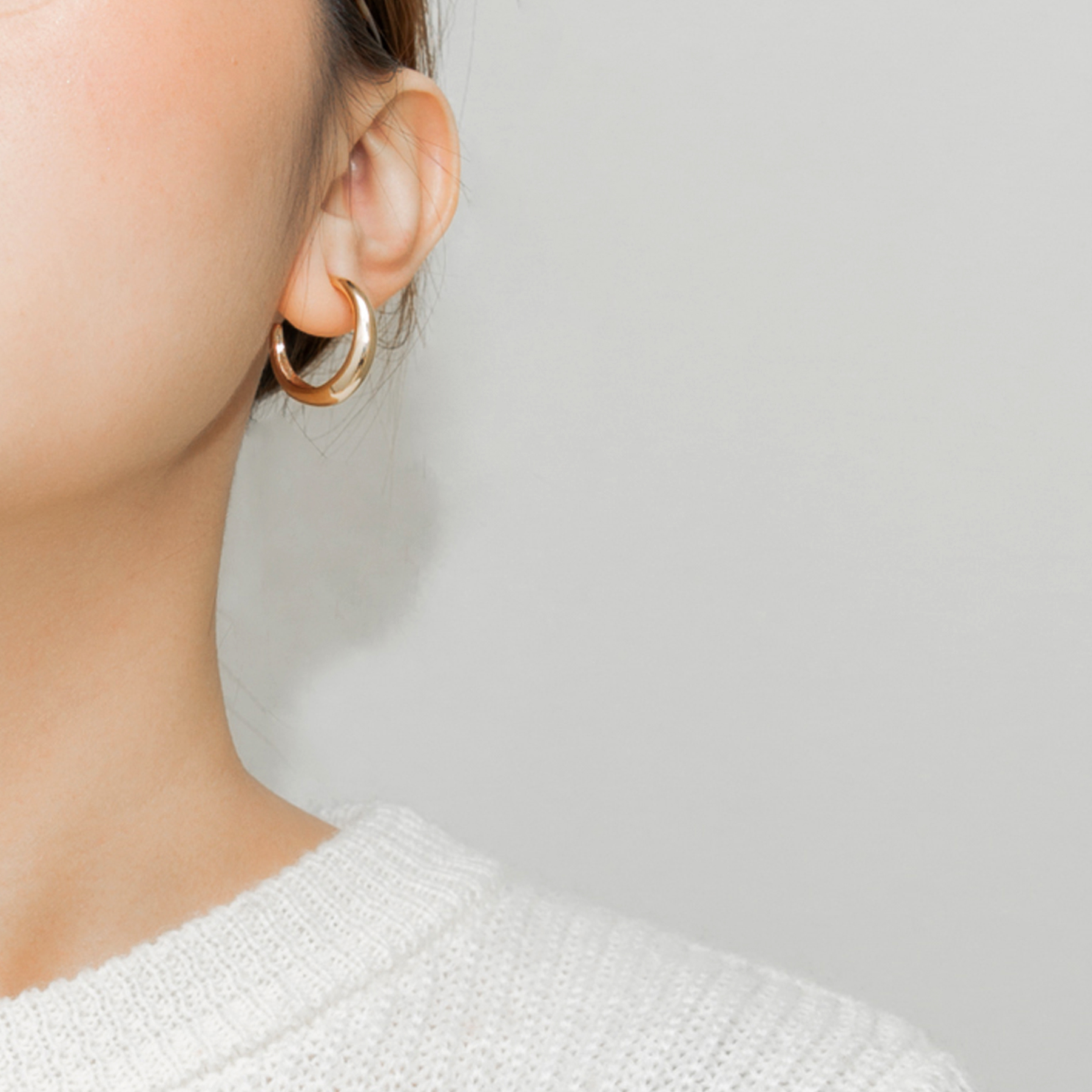 hoop earrings brass 18K gold plated 