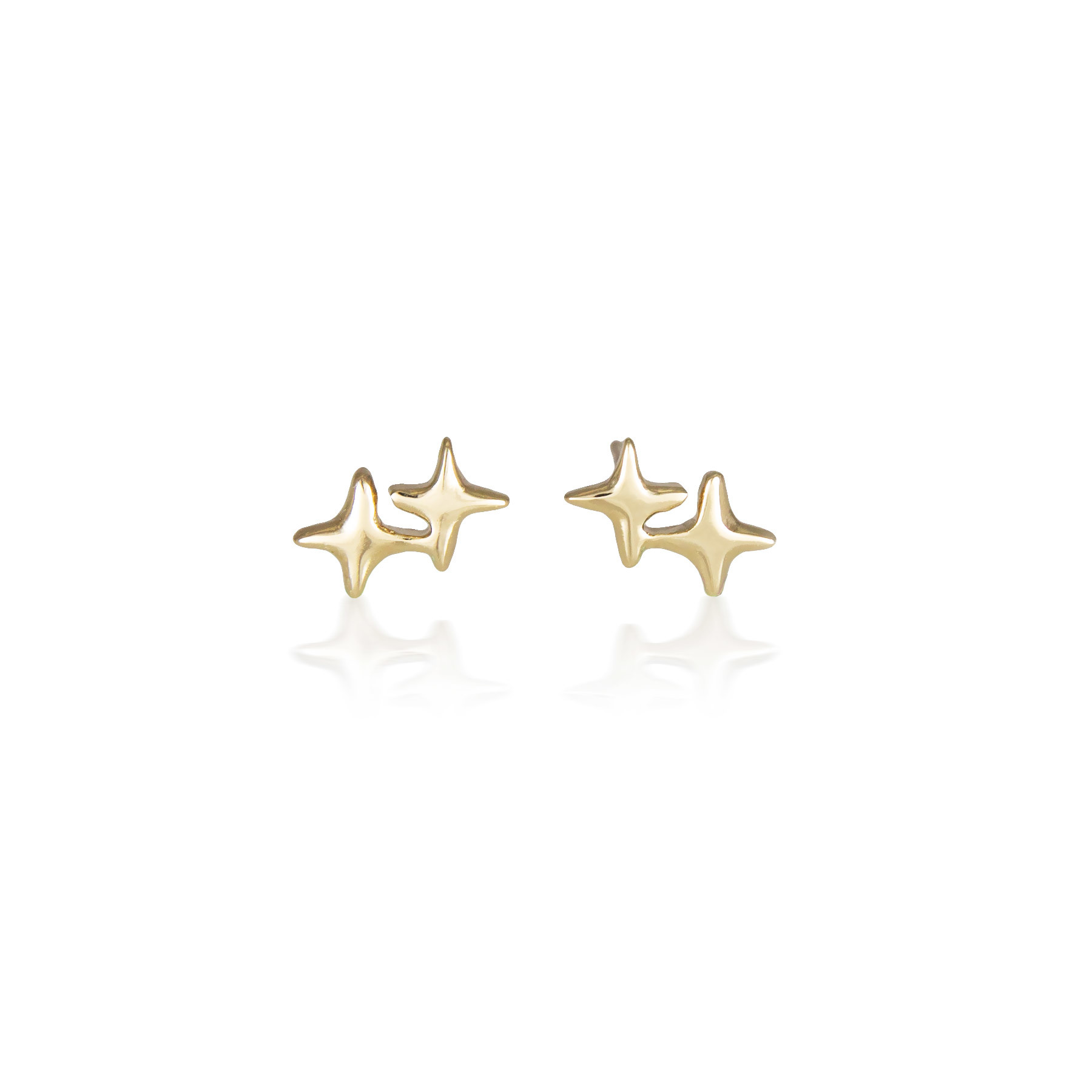 Star Silver 18K Gold Plated Earrings