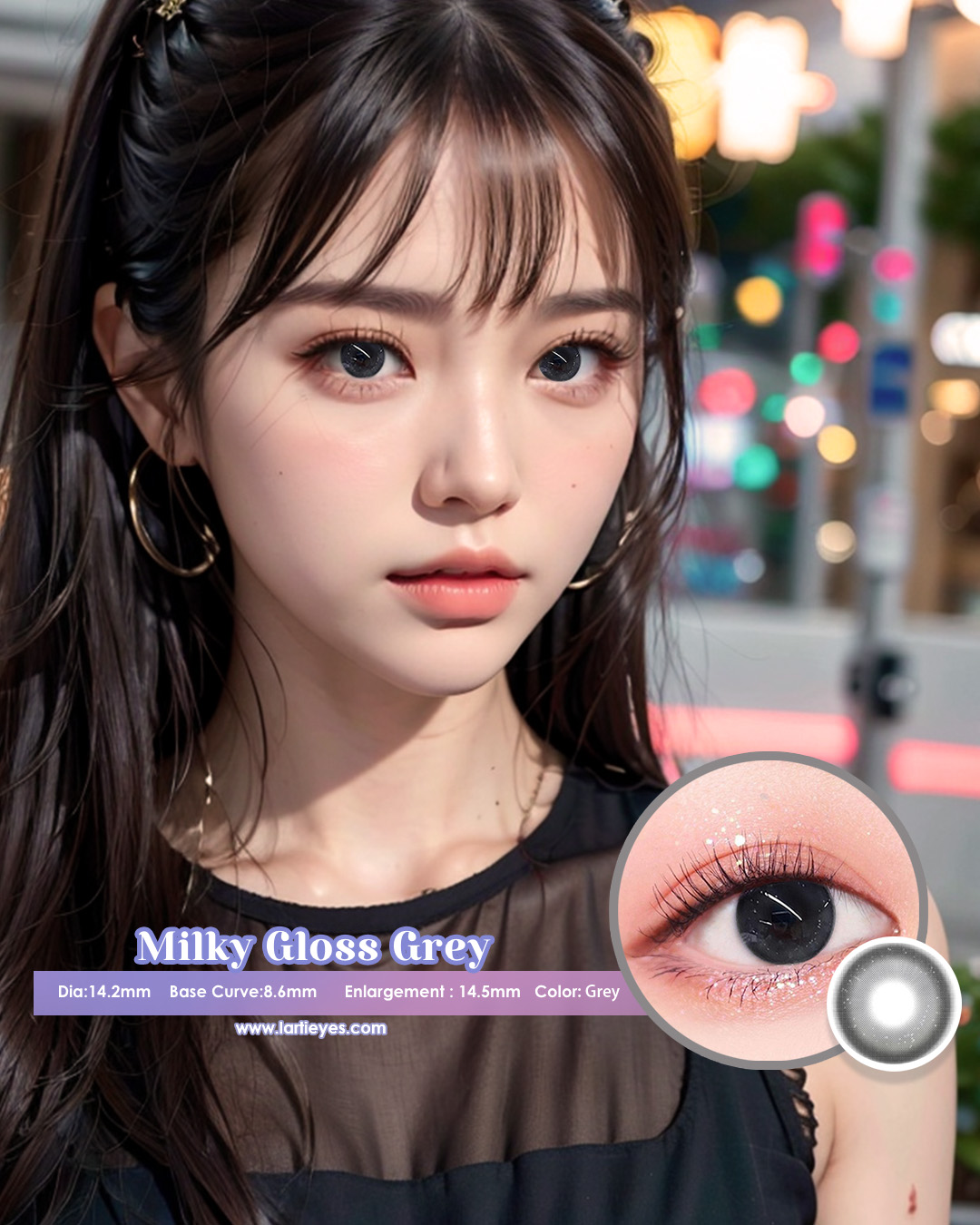  Milky  Gloss Grey model  2