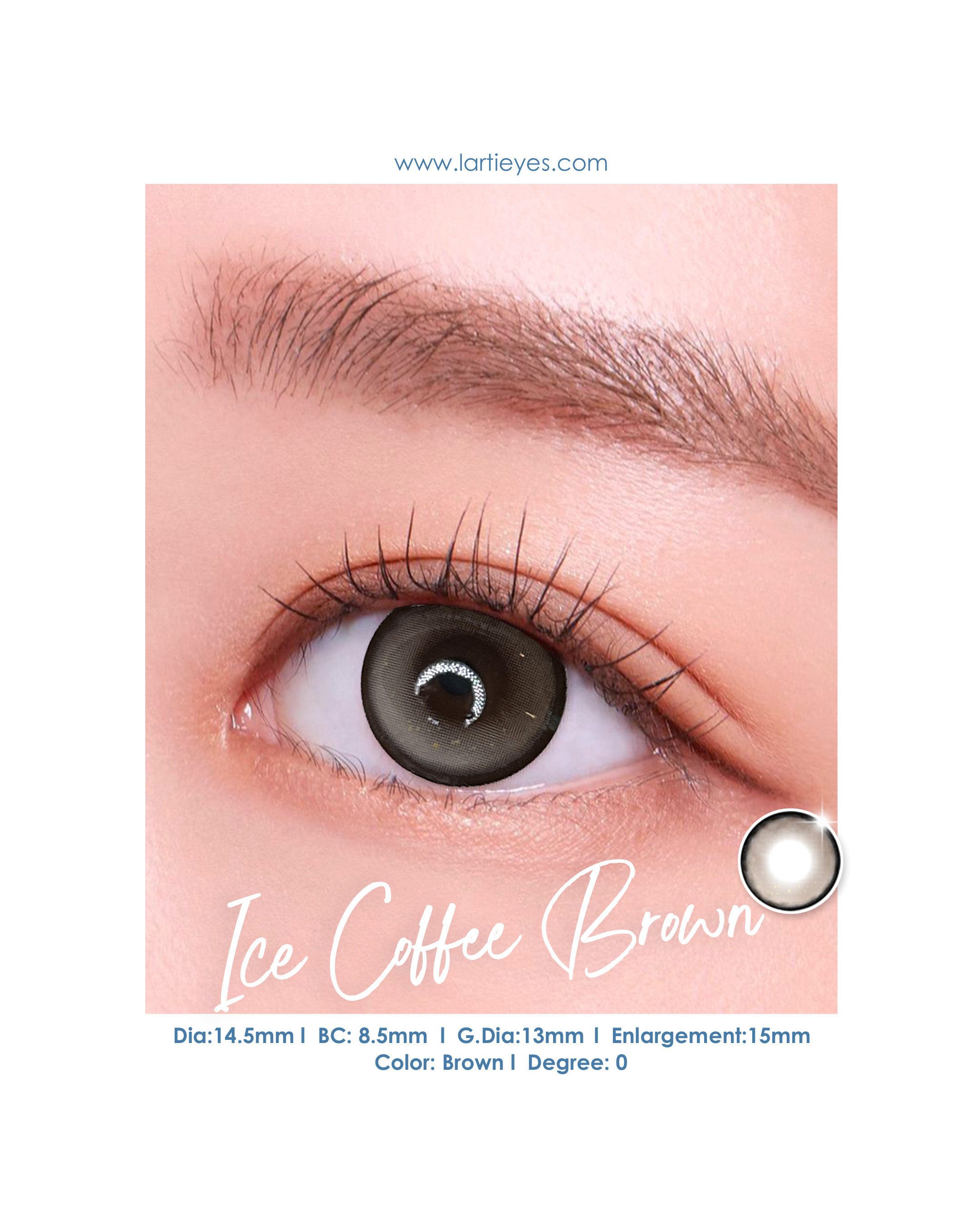 Ice Coffee Brown focus eyes