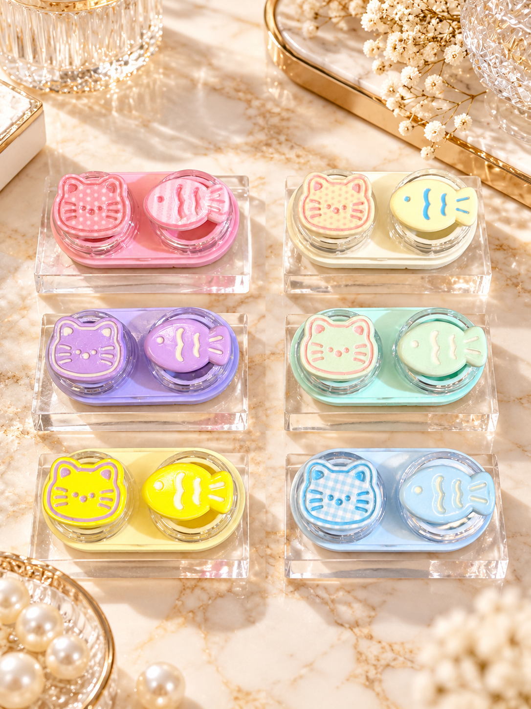 Pastel Kawaii Cat-Fish Case Collection