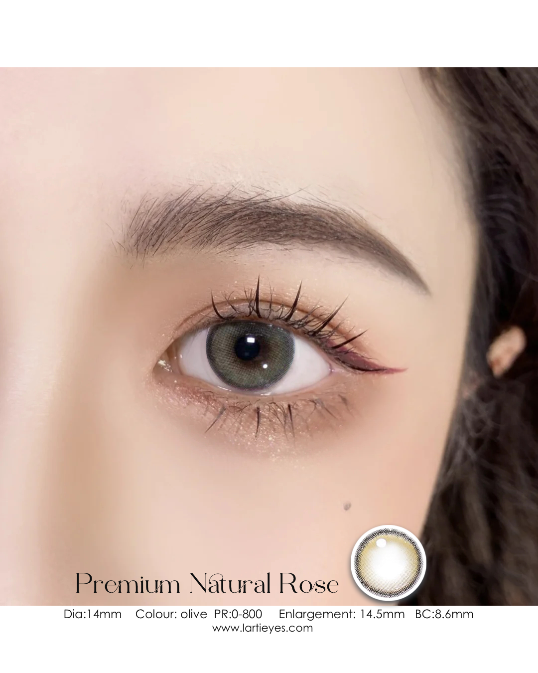 Premium Natural Rose Olive Focus eyes