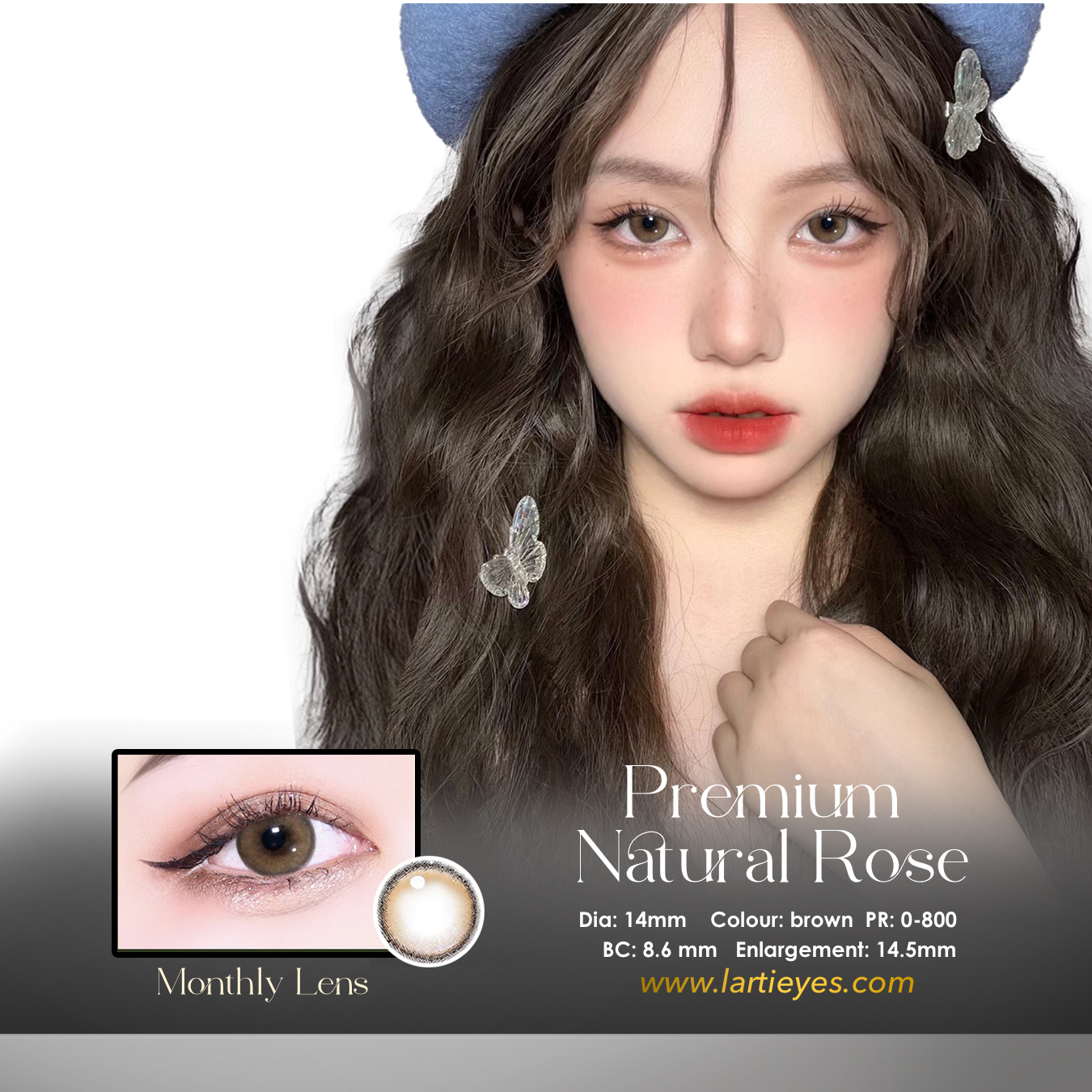 Premium natural Rose brown