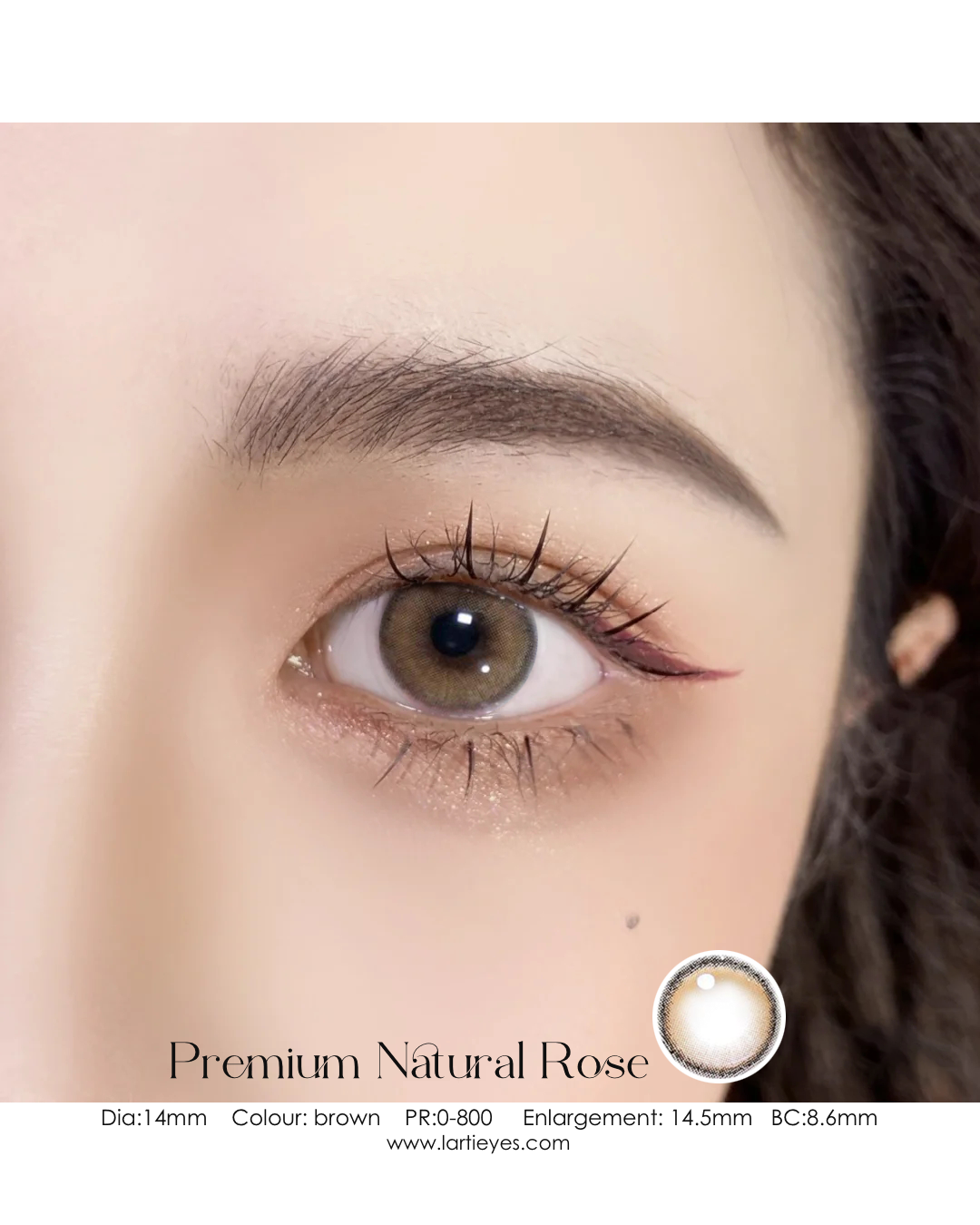 Premium Natural Rose Brown Focus eyes