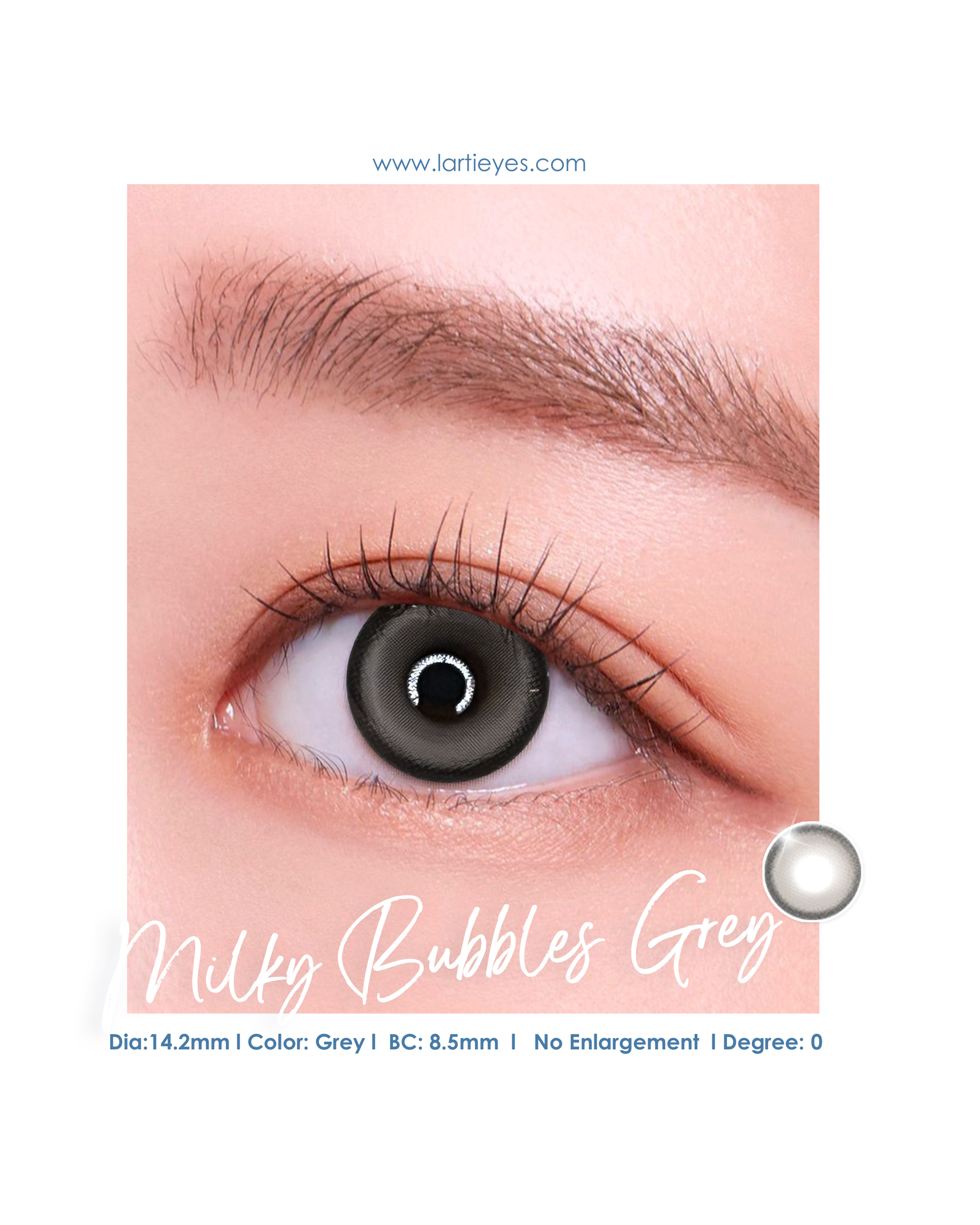 Milky Bubbles Grey focus eyes