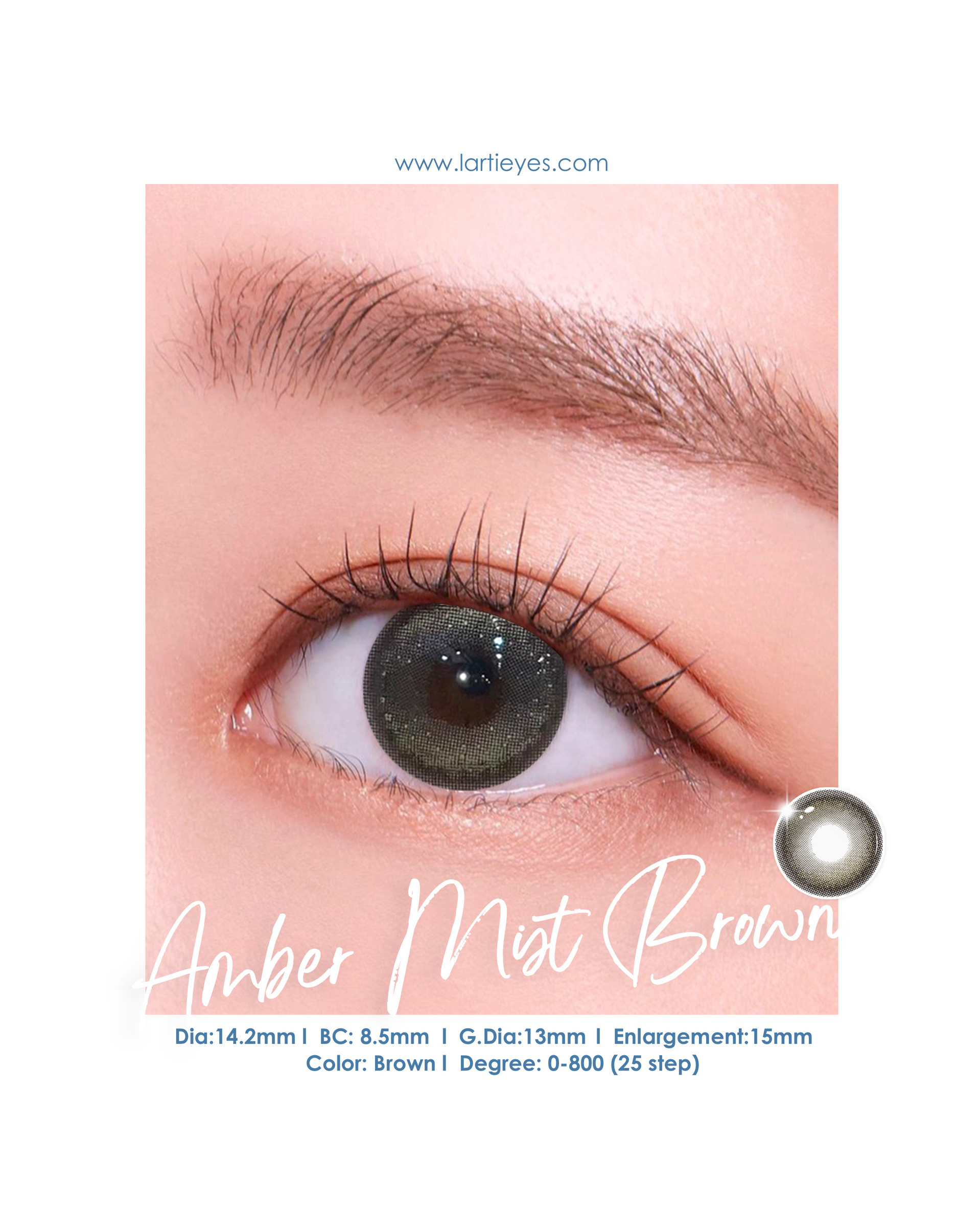 amber mist brown focus eyes
