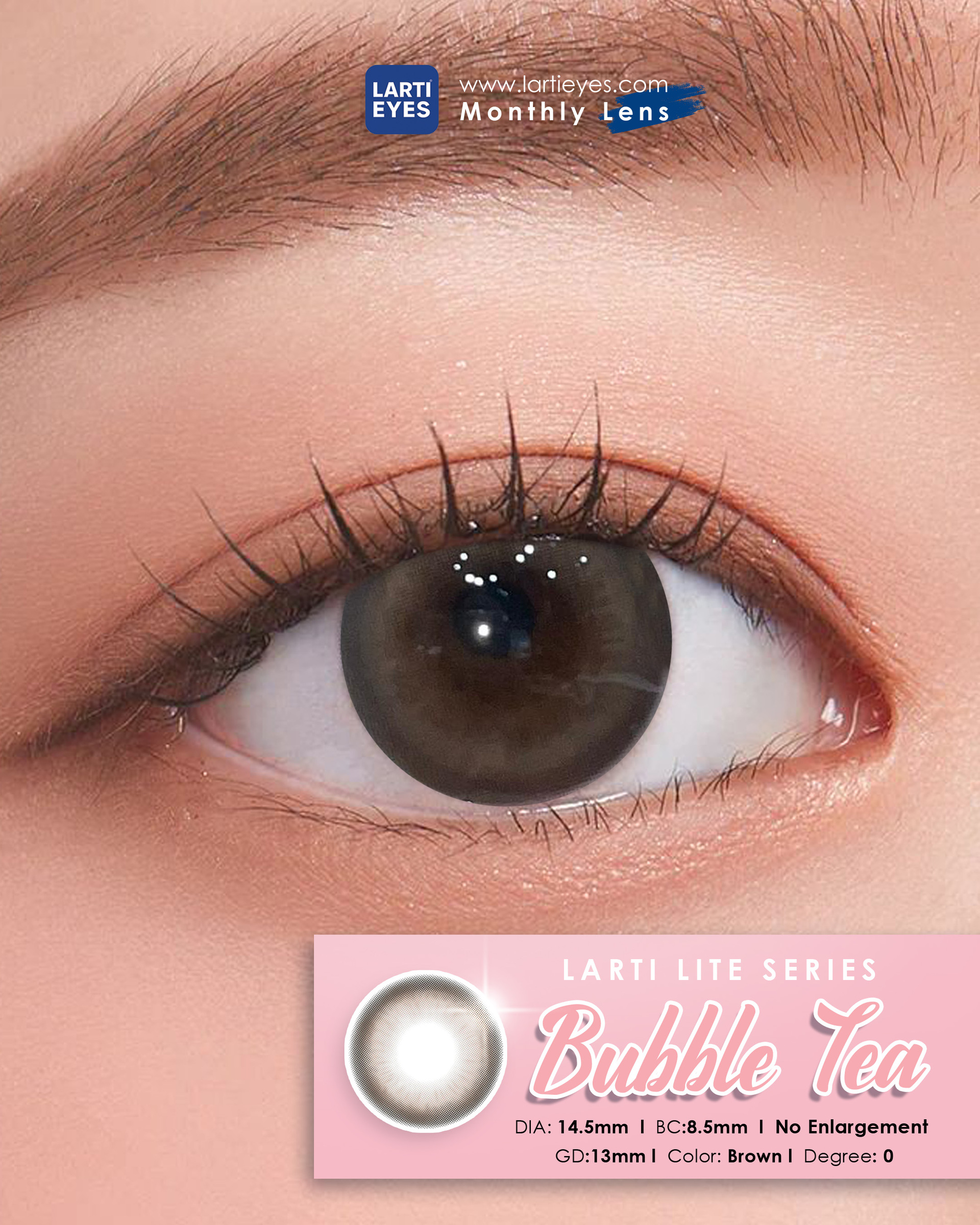 Bubble tea brown  focus eyes