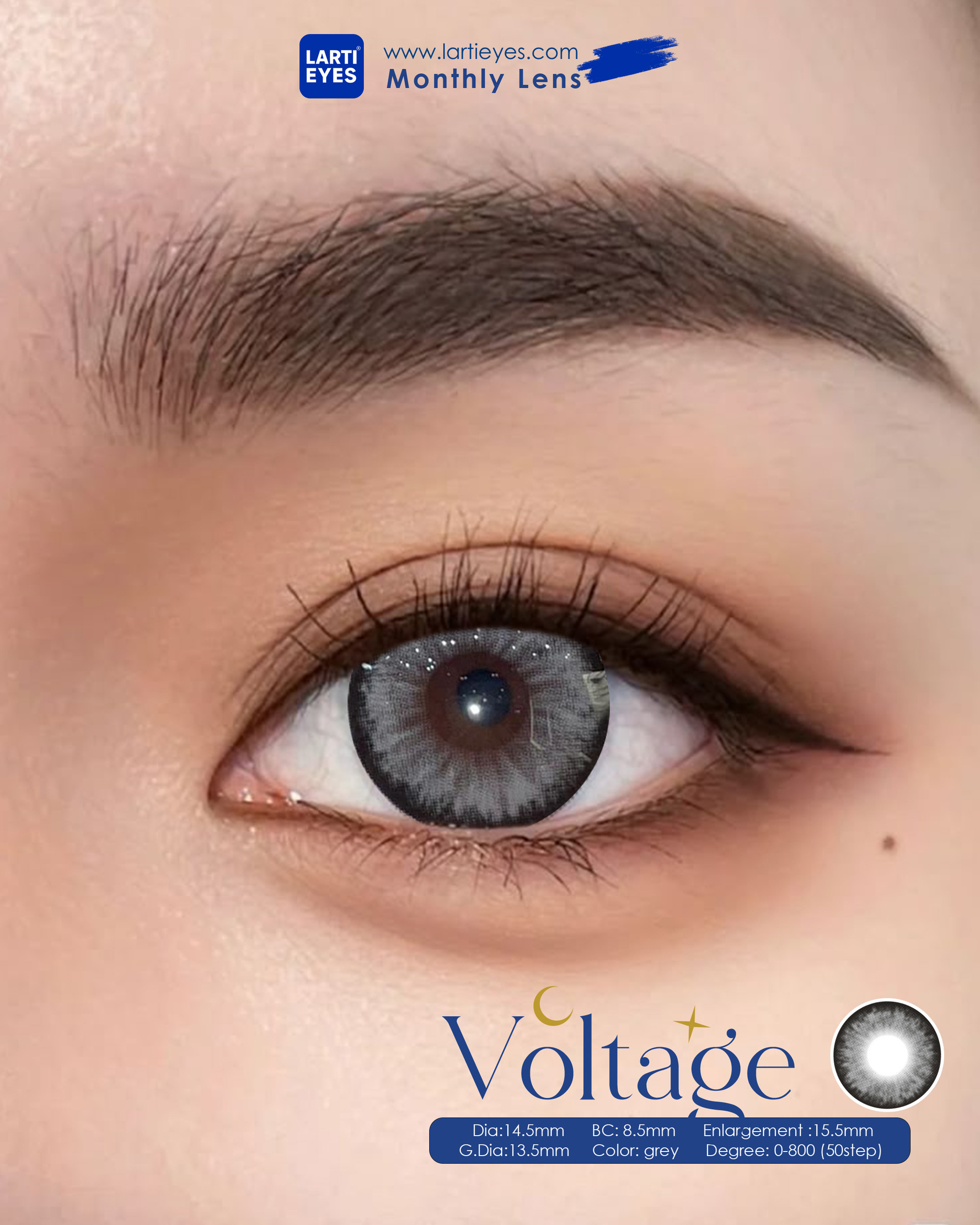 Voltage Grey focus eyes