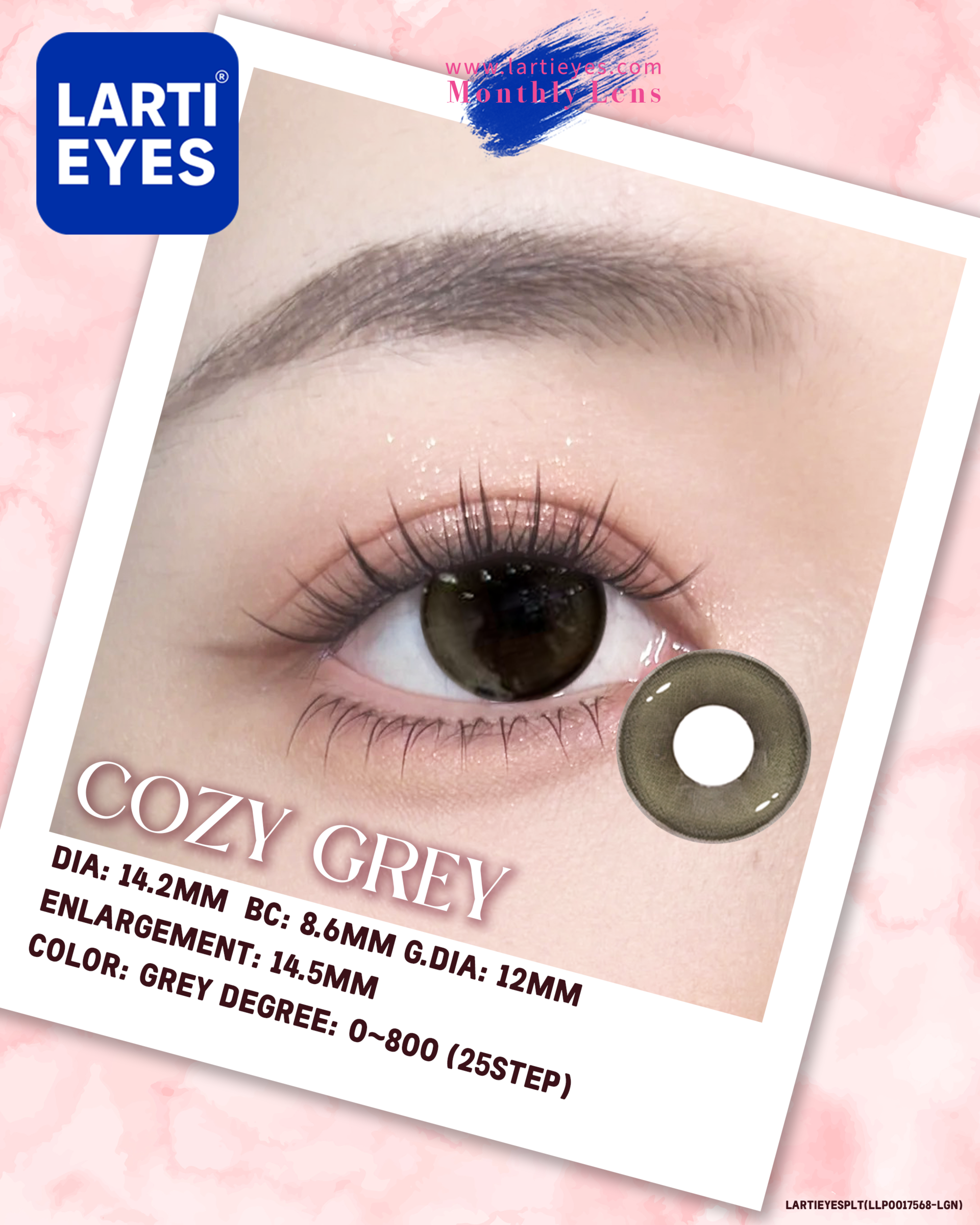 Pink Series - Cozy Grey Close Eyes