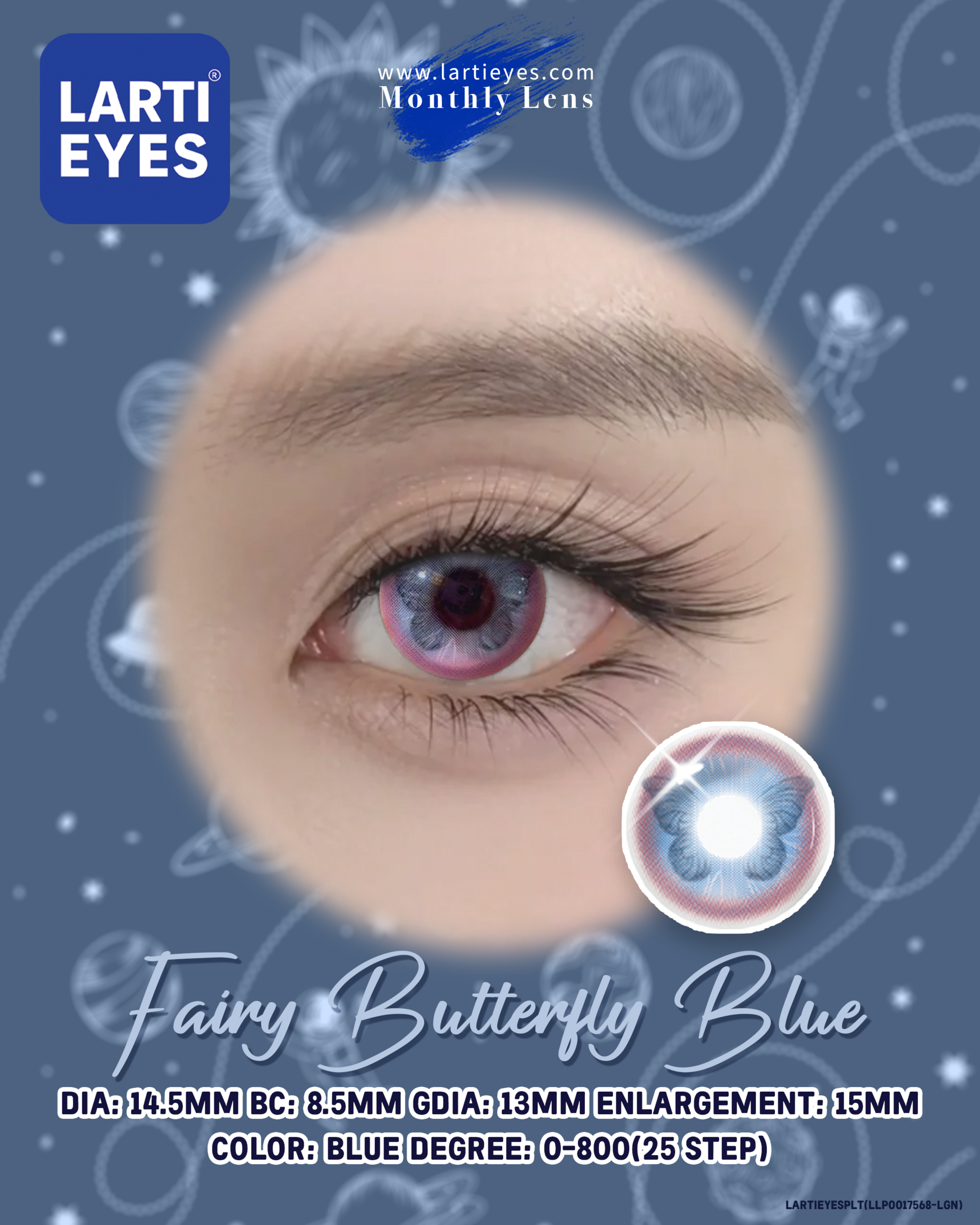 Quantum Love Series - Fairy Butterfly Blue Focus Eyes