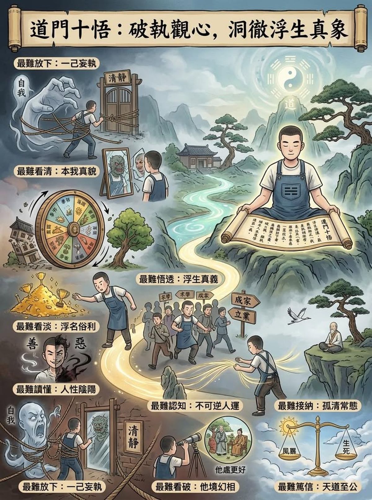 道門十悟：破執觀心，洞徹浮生真象
