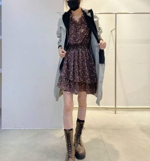 Comm tu veux_64_假二件縮腰風衣外套_灰綠_F_$4980  (1)