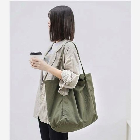 佑昇-1089-28088-水洗帆布側背大包-綠色-定價$980, 特價$490-F-01