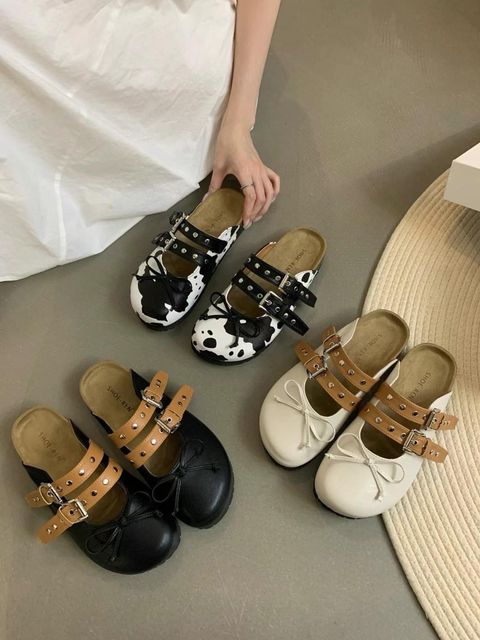 92_1024_7W086_64_雙帶圓頭勃肯拖鞋_乳牛米白黑色_225-245_2.5cm_$1090   (1)