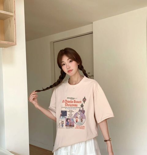 92_0316_6X022_17_查理布朗印花寬T_白色杏色灰色粉色_F_$480  (1)
