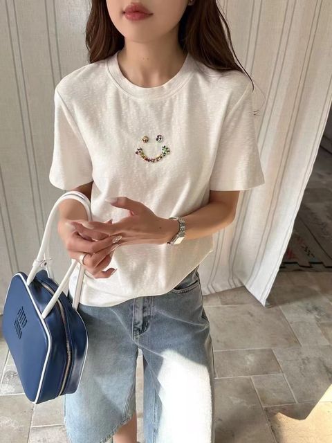 Wish_0322_8162_27_彩色釘珠微笑竹節棉上衣_黑色象牙白_F_$680  (1)