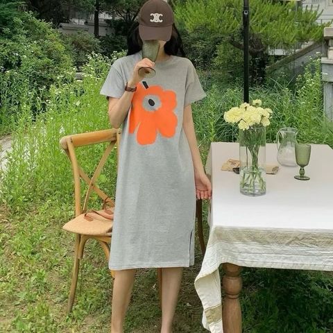 Black mirror-10-抽象大印花短洋-深藍. 灰色-$880-F-01
