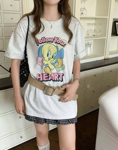 11_0416_25291_20_可愛翠蒂印花寬T_象牙白灰色_F_$480  (1)