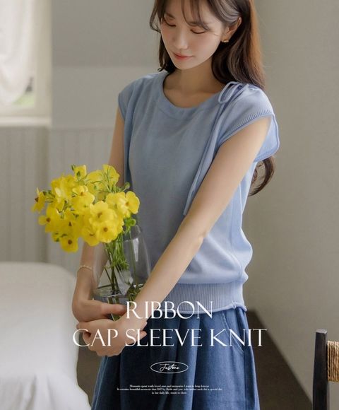 23_0612_JUN05.11756_37_單肩綁結小包袖針織素衫_奶白綠色藍色黑色粉色_$880  (1)