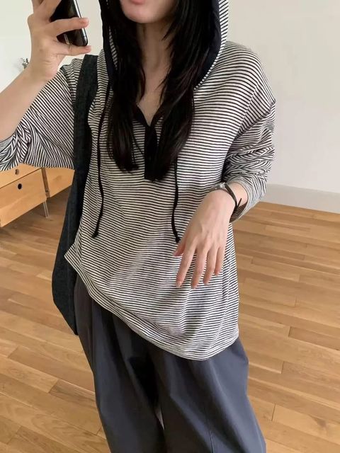 92_0922_6Y059_25_條紋連帽半開襟上衣_黑色藍色_F_$580 (1)