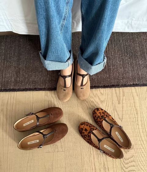92_0921_7Y041_48_復古麂皮T字帶瑪莉珍鞋_杏色棕色豹紋_225-245_1cm_$890  (1)