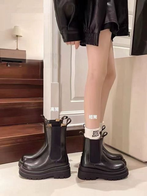 Winner_1009_0818_62_雙筒率性切爾西馬汀靴_黑色_225-25_高筒21cm短筒12cm_底高5cm_$1090  (1)