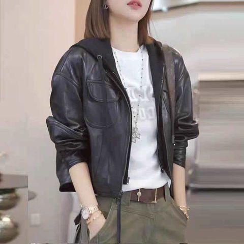 Wish-8108-20630144-棉質連帽拼接個性皮外套-人造皮革-黑色-F-01