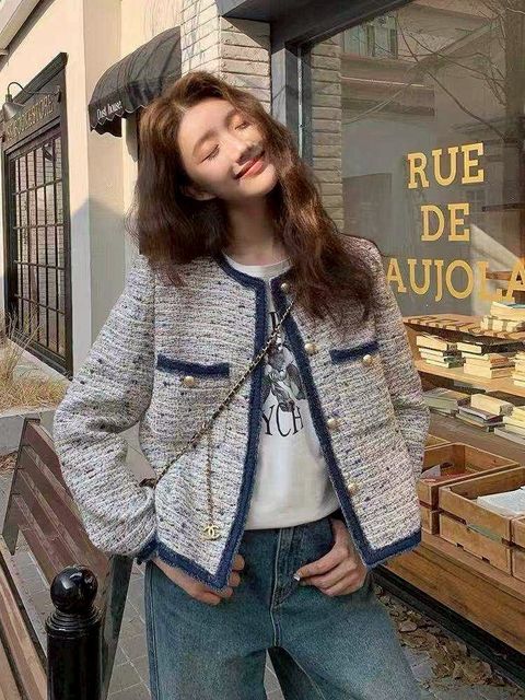 Circle_1019_9509_40_小香風拼接牛仔滾邊外套_圖色_F_$980  (1)