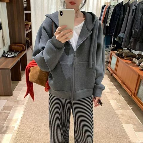 92_1014_6Y272_38_親柔雙向拉鍊休閒外套_深灰淺灰黑色_F_$880  (1)