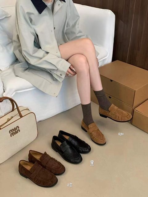 Winner_1021_265-1_58_英倫風車褶樂福鞋_棕色黑色咖啡_225-245_底高3cm_$990  (1)