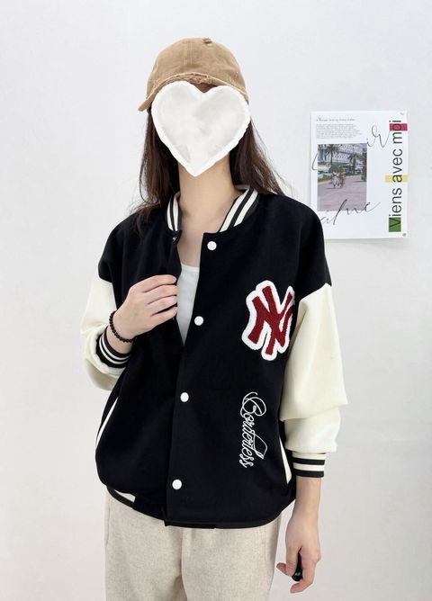 11_1022_J25819_36_美式翻玩字母棒球外套_黑色灰色_F_$880  (1)