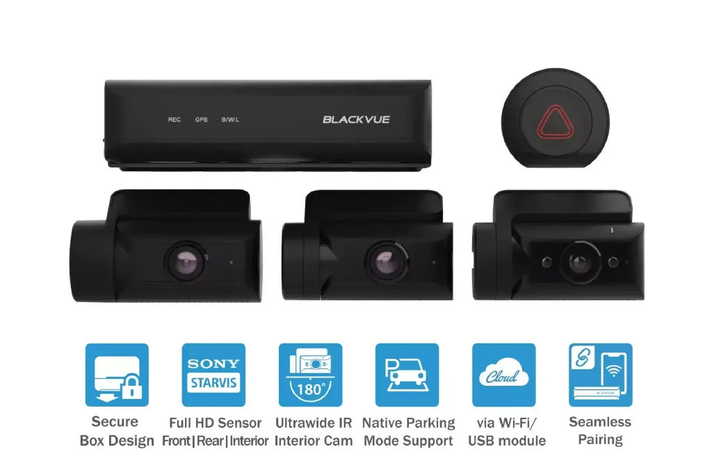 BlackVue DR770X BOX Dashcam with icons