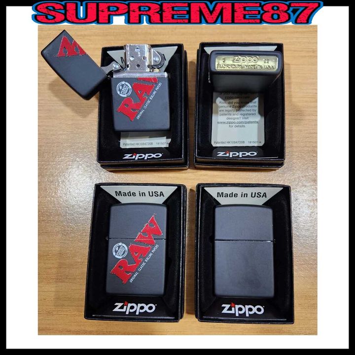 raw zippo black