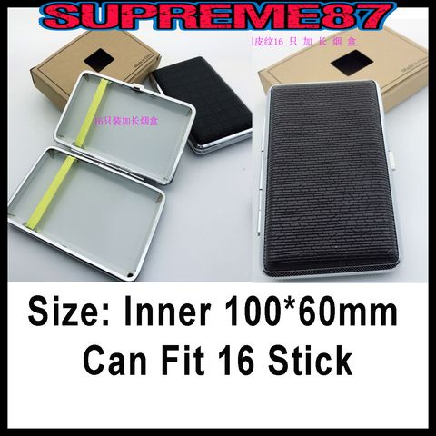 Cigarette case Leather Metal Slim RYO Case Holder Box 12s, 16s And 20s ...