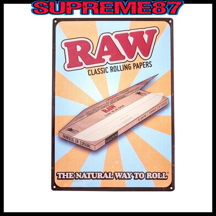 raw tin sign