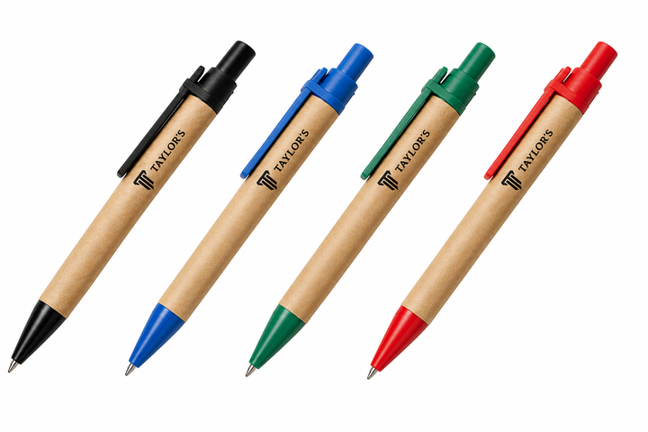 Four Colorful Kraft Pens Displayed (1)
