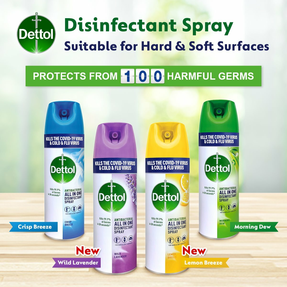 Dettol Disinfectant Spray Morning Dew 450ML Pasar Mini G'Mas