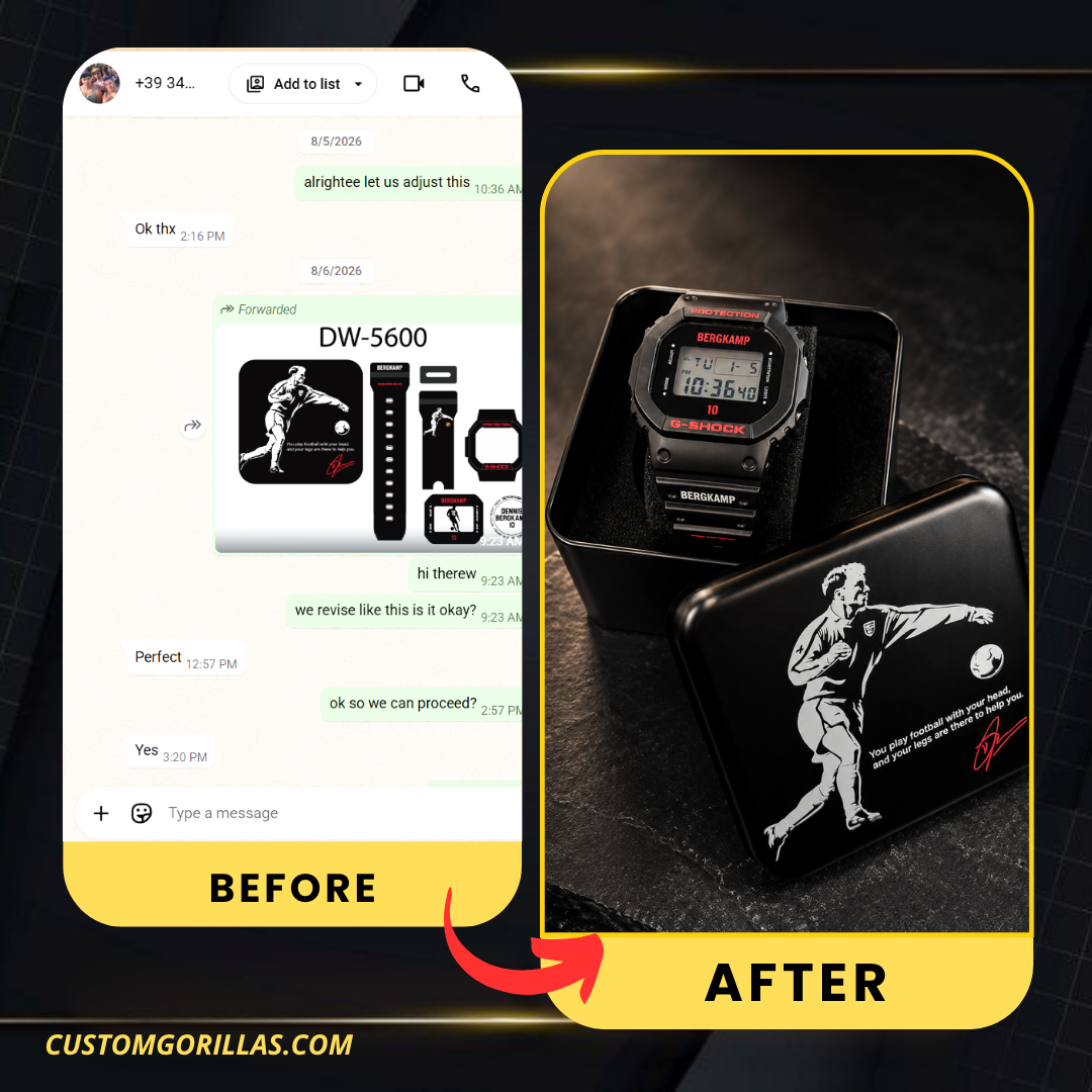 Custom reseller watch project before and after