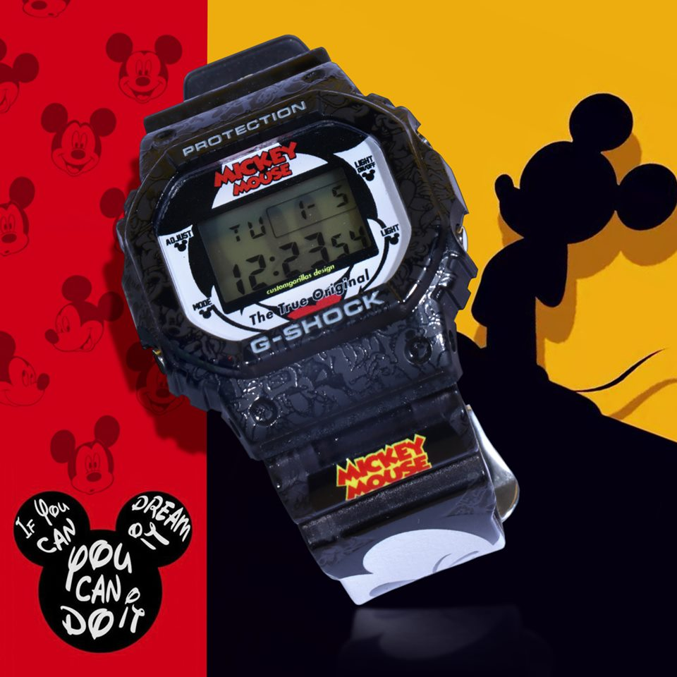 MICKEY MOUSE Custom Design on G-Shock Watch for Mickeymouse MICKEY MOUSE Custom Design on G-Shock Watch for Mickeymouse