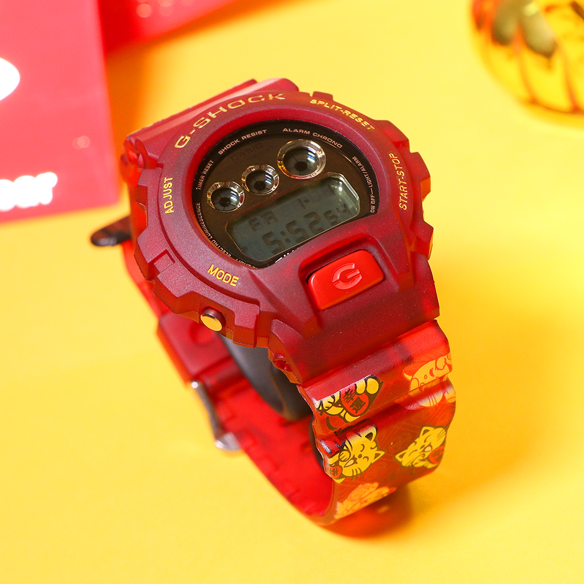 G-Shock DW-6900 Lucky Cat Manekineko Custom Design Digital Resin