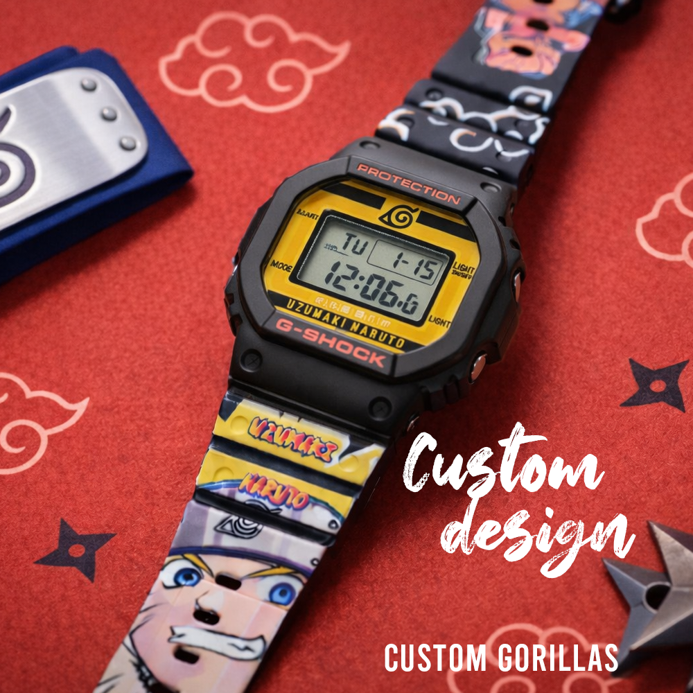 Naruto Uzumaki Custom Design G-Shock DW-5600 Anime Watch – Custom